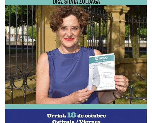 Invitación a la presentación del libro El peso por fin mi amigo. Las claves para adelgazar y mantenerte Donostia San Sebastián Dra Silvia Zuluaga Dietética y nutrición