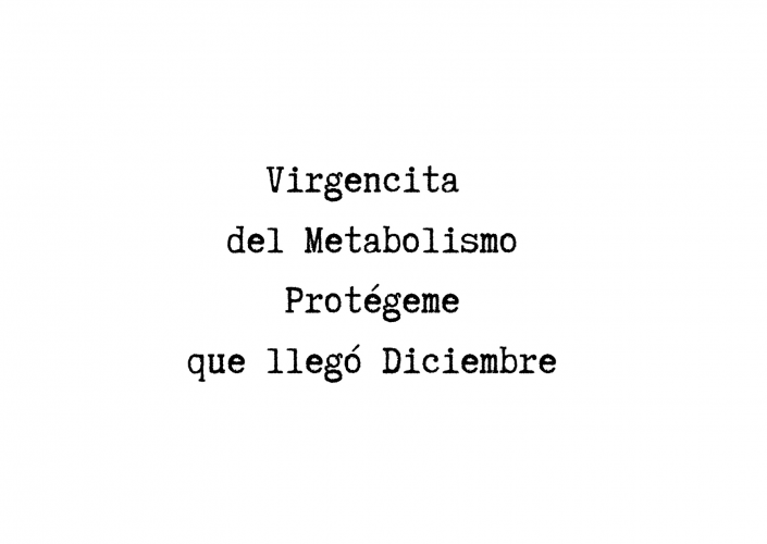 Virgencita del Metabolismo Protégeme que llegó Diciembre Dra. Silvia Zuluaga Médico Dietética y Nutrición adelgazar mesoterapia peso Donostia San Sebastián Éibar